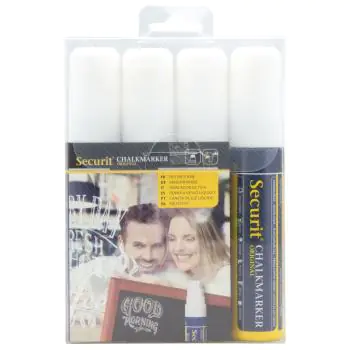 Krijtstift - 4 Stuks - Wit - 7-15 MM - Securit