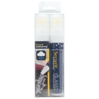 Krijtstift - 2 Stuks - Watervast - Wit - 7-15 MM - Securit