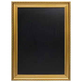 Muurkrijtbord - Zwart - Gouden Rand - B 65 x D 85 Cm - Securit