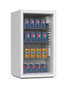 Koelkast Mini - 80 Liter - 1-Deurs - Glazen Deur - Statisch - Wit - G-Line