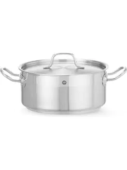 Kookpan - Laag - Deksel - Ø24 cm - 4.8 liter - Hendi - Profi Line - 830406