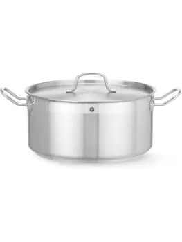 Kookpan - Laag - Deksel - Ø32 cm - 12 liter - Hendi - Profi Line - 830604