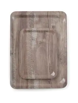 Dienblad rechthoekig - Melamine - Donker eiken - 370 X 530 CM - Hendi - 508954