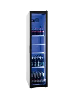 Koelkast - 301 Liter - 1-Deurs - Glazen Deur - Geventileerd - Zilver - Saro