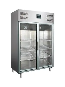 Koelkast - 1173 Liter - 2-Deurs - Glazen Deur - Geforceerd - RVS - Saro