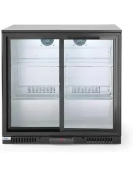 Barkoelkast - 158 Liter - 2-Deurs - Glazen Deur - Geventileerd - Zilver - Arktic