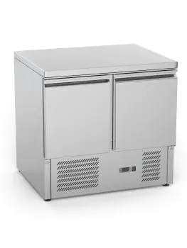 Koelwerkbank - 2-Deurs - 240 Liter - RVS - 230V - H 88 x B 90 x D 70 CM - G-Line