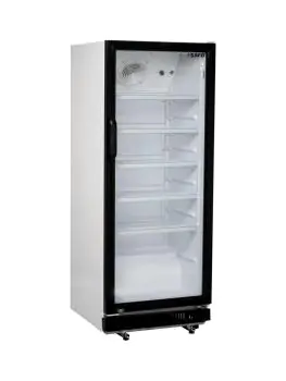 Flessenkoeler - 304 Liter - 1-Deurs - Glazen Deur - Geventileerd - Zilver - Saro