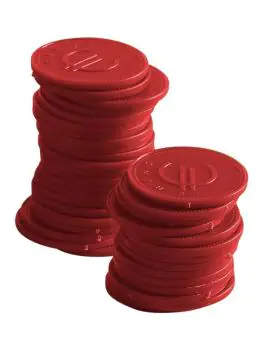 Consumptiemunten - Rood - Plastic - Hendi - 665145