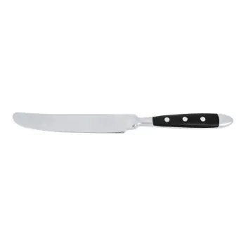 Tafelmes - 6 Stuks - Zwart Heft - RVS - L 21.4 CM - G-Line