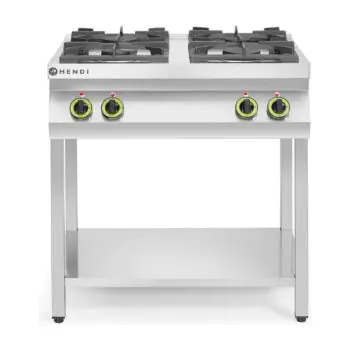 Gasfornuis - 4 Pits - Met Onderschap - Kitchen line - Hendi