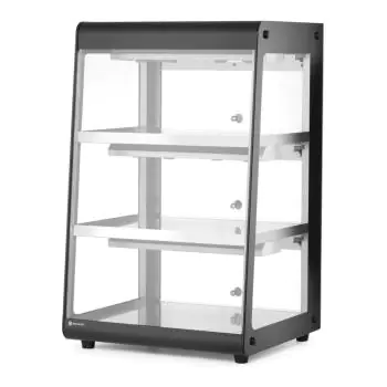 Warmhoudvitrine - 3 Niveaus - 230V - 500W - Zwart - Hendi