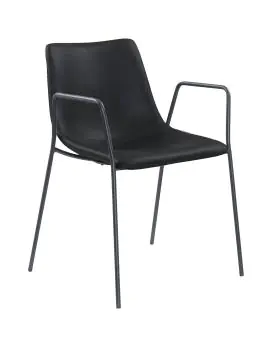 Stoel Denver - Armleuning - Zwart - Staal - G-Line