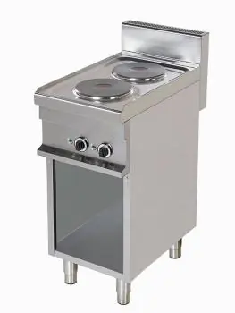 Elektrisch Fornuis - 2 Pitten - Open Onderstel - RVS - 5.2 KW - 400V - G-Line