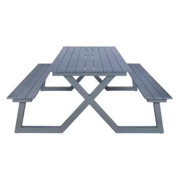 Picknickbank / tafel - Maxa - Antraciet - Aluminium - 200 Cm  - G-Line