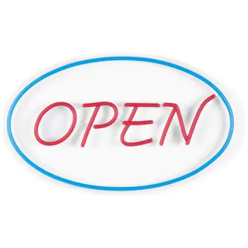 Neon verlichting tekst - Open - LED - Blauw/Rood - G-Line