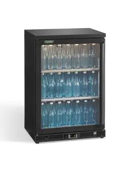 Koelkast - 150 Liter - 1-Deurs - Glazen Deur - Geforceerd - Zwart - Gamko