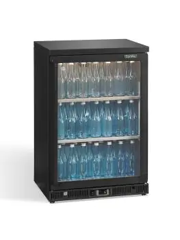 Koelkast - 150 Liter - 1-Deurs - Glazen Deur - Geforceerd - Zwart - Gamko