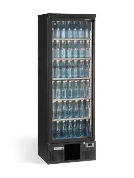 Koelkast - 300 Liter - 1-Deurs - Glazen Deur - Geforceerd - Zwart - Gamko