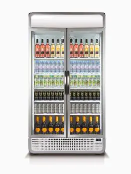 Koelkast - 728 Liter - 2-Deurs - Glazen Deur - Geforceerd - Wit - Husky