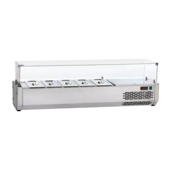 Glasopbouw opzetkoelvitrine - 120 CM - Tecnodom - VR3120VD