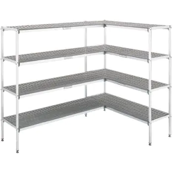 Stelling Tbv Koel- / vriescel - H 200 x B 210 x D 150 CM - L-Vorm - Aluminium / Kunststof - G-Line