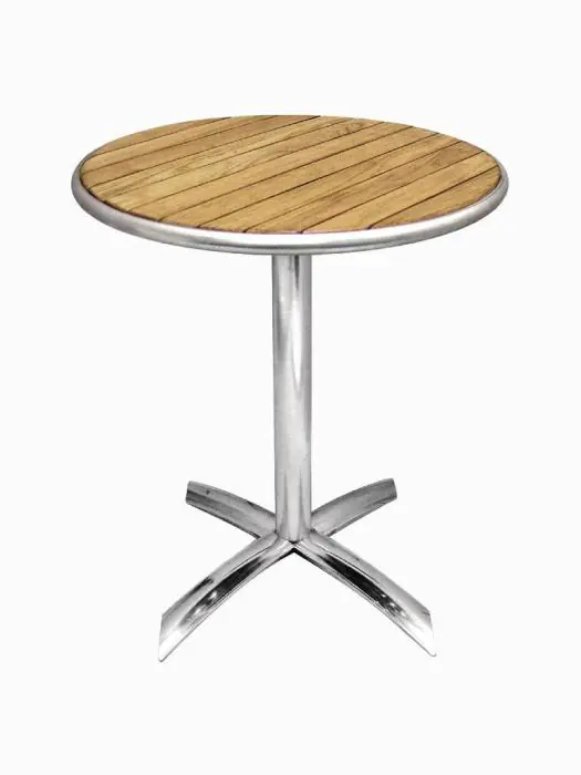 Tafel - Opvouwbaar - Ø 60 x H 72 x 60 CM - Aluminium/Essenhout - Bolero - U424 U424 €129.99 Horeca tafels