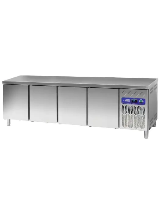 Koelwerkbank - 4 deurs - 760 Liter - H 90 x 254.2 x 80 CM - Motor rechts - Diamond - DP255/PC-R2 DP255/PC-R2 €2,660.00 Koelwerkbanken