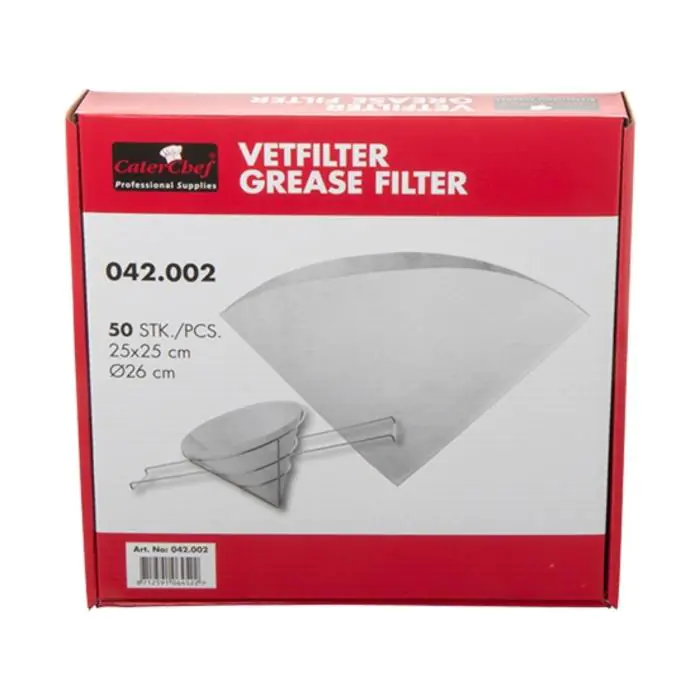 Vetfilter - 0.306 KG - +0°C / +230°C - RoyalPaper - 042002 042002 €11.50 Frituur accessoires