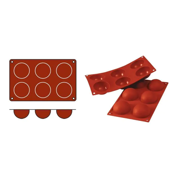 Bakmat - 0.225 KG - Silicoon - Rood - 0.08 Liter - -60°C / +230°C - Silikomart - 070056 070056 €8.95 Bakmatten