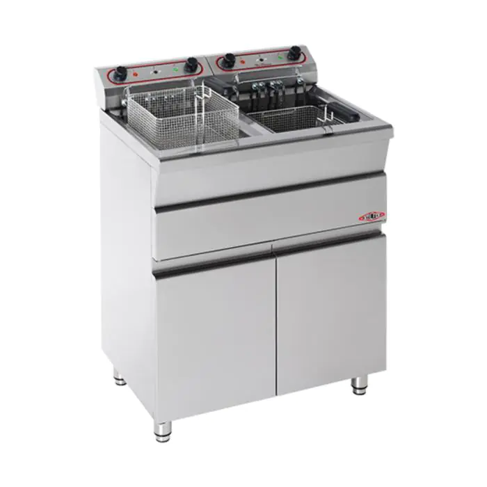 Friteuse - H 90 x 62 x 58 CM - 40 KG - 220 - 240 - Zonder - Stekker V - 3450 W - RVS - 9 Liter - Elektrisch - Stilfer - 527309 527309 €1,167.00 Friteuses 230 volt