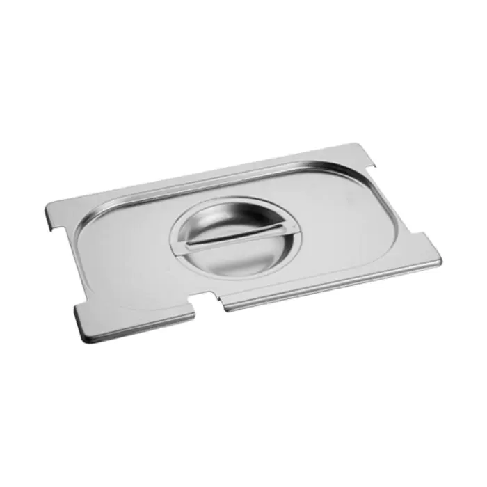 Deksel Gastronorm - 1/4 GN - 26.5 x 16.2 CM - RVS - Met Lepel En Greep Uitsparing - Caterchef - 953465 E953465 €8.45 GN deksels lepeluitsparing