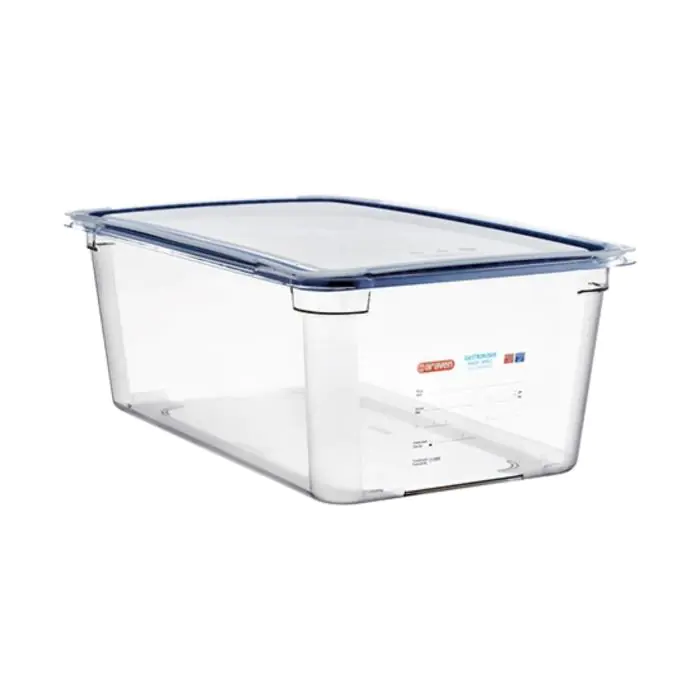 Voedseldoos - 1/1 GN - 24 Liter - H 20 x 53 x 32.5 CM - Polycarbonaat - Transparant - -40°C / +99°C - Met Siliconen Afdichtrand - Araven - 962411 E962411 €48.00 Voedselbakken