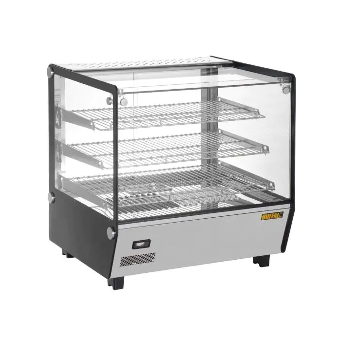 Verwarmde Display - Zwart - RVS - 220-240V - Buffalo HW923 €776.00 Warmhoudvitrine