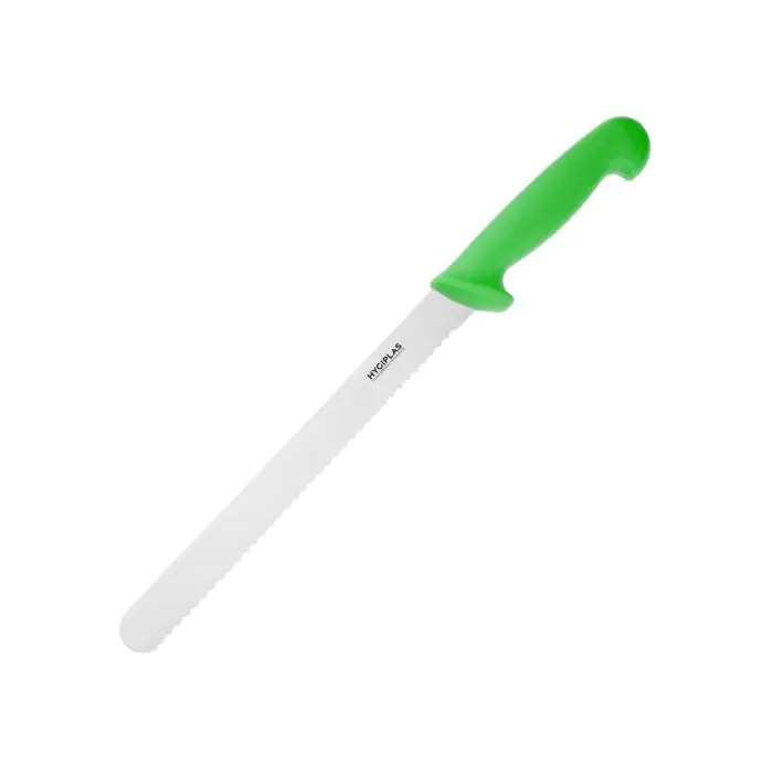 Gekarteld Mes - Groen - RVS - Hygiplas FX121 €7.99 Keukenmessen