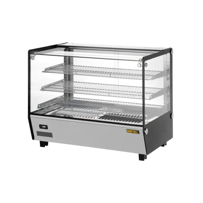 Verwarmde Display - Zwart - RVS - 220-240V - Buffalo HW924 €966.96 Warmhoudvitrine