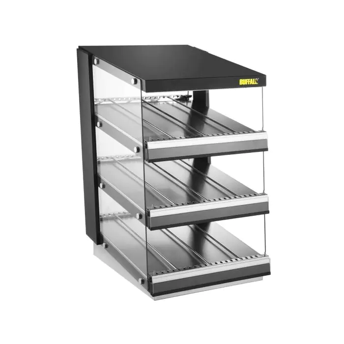 Voedselverwarmer - Zwart - 220-240V - Buffalo HW926 €1,125.00 Warmhoudvitrine