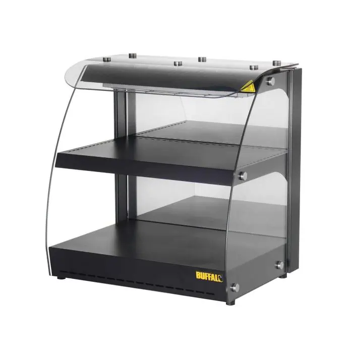 Verwarmde Display - Zwart - 220-240V - Buffalo HW920 €589.03 Warmhoudvitrine