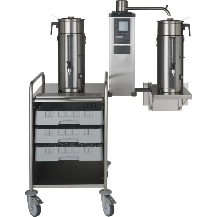 Koffiemachine B5 W - Gemalen Koffie - Digitaal - Aftapkraan - 10 L - 400V - Bravilor 4.102.101.110 €3,008.00 Rondfilter apparatuur