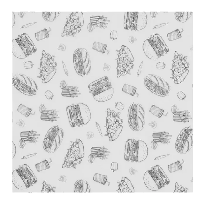 Vetbestending Papier - 500 Stuks - Illustratie Fast-Food - L 30 x B 30 CM - Hendi H678282 €24.11 Presentatie