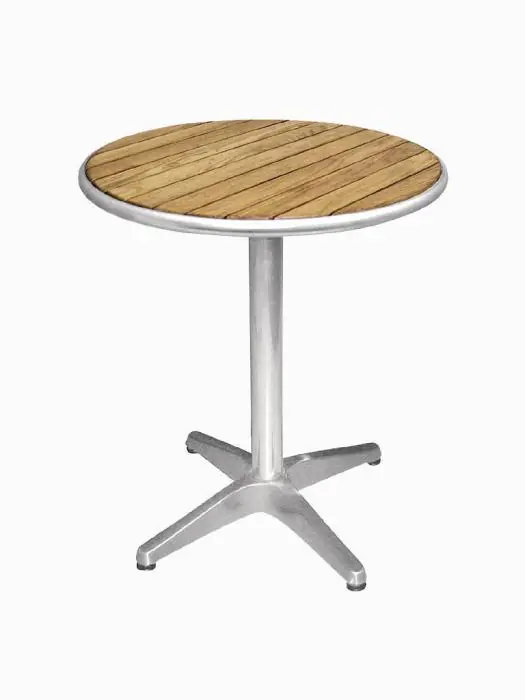 Tafel - Grijs - Ø 60 x H 72 CM - Aluminium/Essenhout - Bolero - U428 U428 €114.99 Horeca tafels