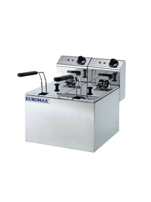 Horeca Friteuse dubbel - 5+5 Liter - Euromax - 10351C 10351C €569.00 Friteuses 230 volt