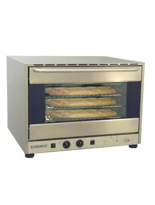Heteluchtoven - Vochtinjectie - Bakery 60x40 CM - 4 Roosters - 400V - Euromax - 10908BLH 10908BLH €1,585.00 Heteluchtovens