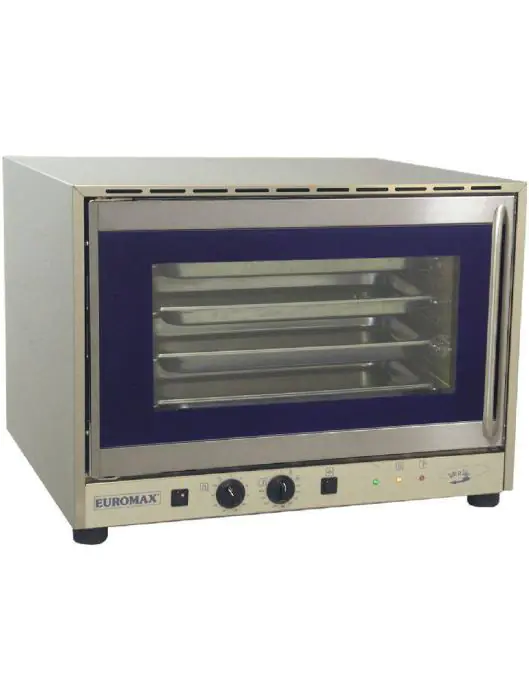 Heteluchtoven Turbo - Vochtinjectie - Bakery 60x40 CM - 4 Roosters - Euromax - 10916PBH 10916PBH €2,410.00 Heteluchtovens