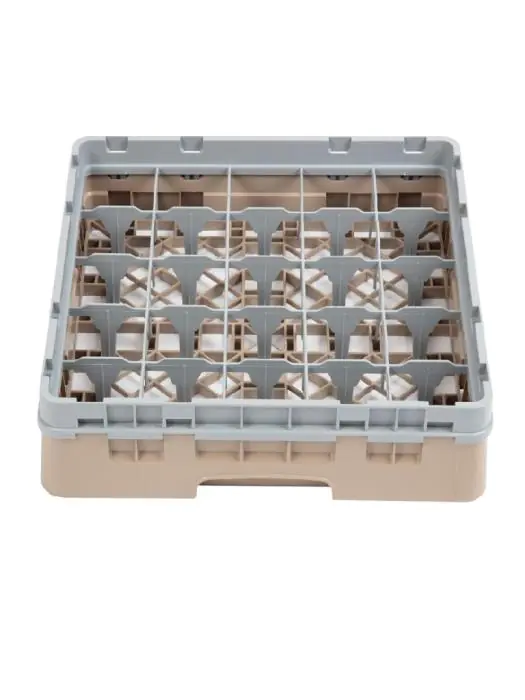 Vaatwaskorf - 25 compartimenten - Beige - H 14.3 x 50 x 50 CM - Polypropyleen - Cambro - DW554 DW554 €48.65 Afwaskorven voor bekerglazen