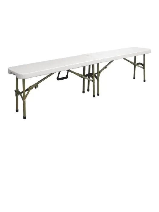 Bank - Inklapbaar - H 44 x 182.9 x 29.5 CM - Polyethyleen/Staal - Bolero - Y817 Y817 €50.53 Eetbanken