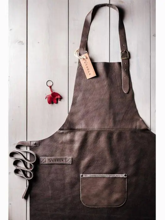 Leren schort / schorten Bruin VEDGLA-BRUIN €79.00 Lederen schorten