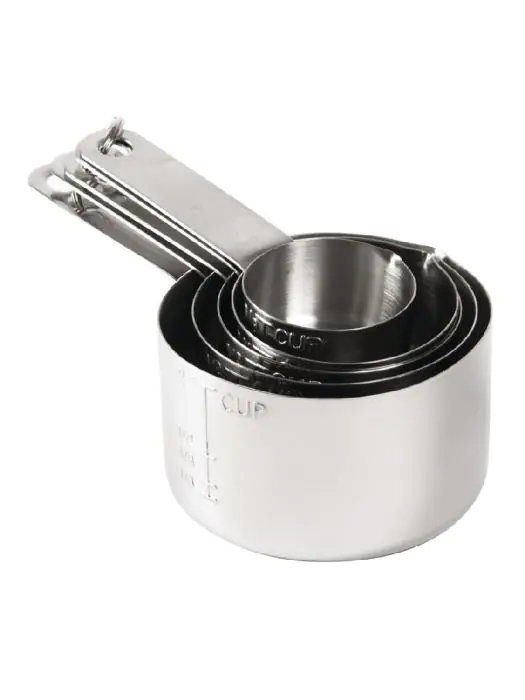 Maatkommenset - 5-delig - 0.03/0.06/0.08/0.25 Liter - Ø 8.1 x H 4.1 CM - RVS - Vogue - J424 J424 €18.19 Maatbekers