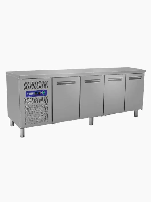 Koelwerkbank - 4 Deuren - 550 Liter - Motor links - Diamond - MR4/TP MR4/TP €2,169.75 Koelwerkbanken