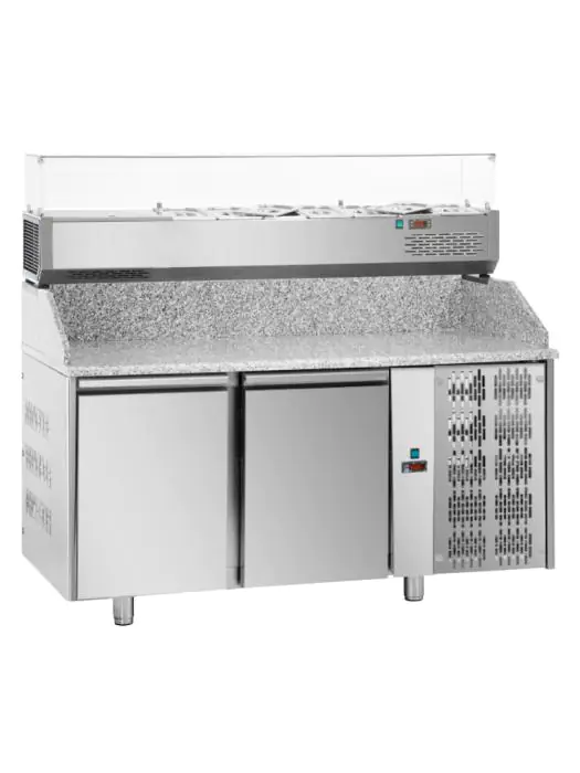 Pizzawerkbank - 2 Deurs - 6 x 1/3 GN - Tecnodom - PZ02MID80+VR316 PZ02MID80+VR316 €2,999.00 Pizzawerkbanken